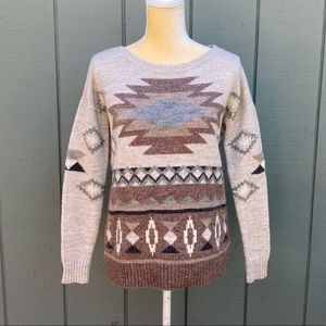 American eagle wool blend Aztec sweater